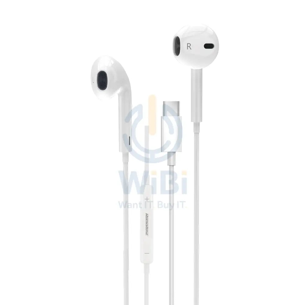 Rockrose USB-C In-Ear Earphones DAC Chip Instant Plug & Play - White Accessories > Audio > Headphones