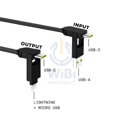 Rolling Square inCharge X Max - 1.5 Meter / Black Accessories > Cables & Converters > Cables