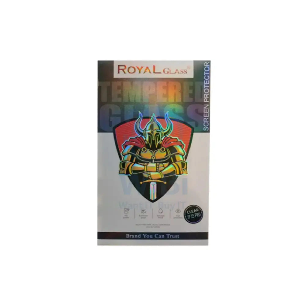 Royal Tempered Glass Screen Protector / Apple iPhone 15 Pro - Clear Accessories > Mobiles & Tablets > Mobiles > Screen