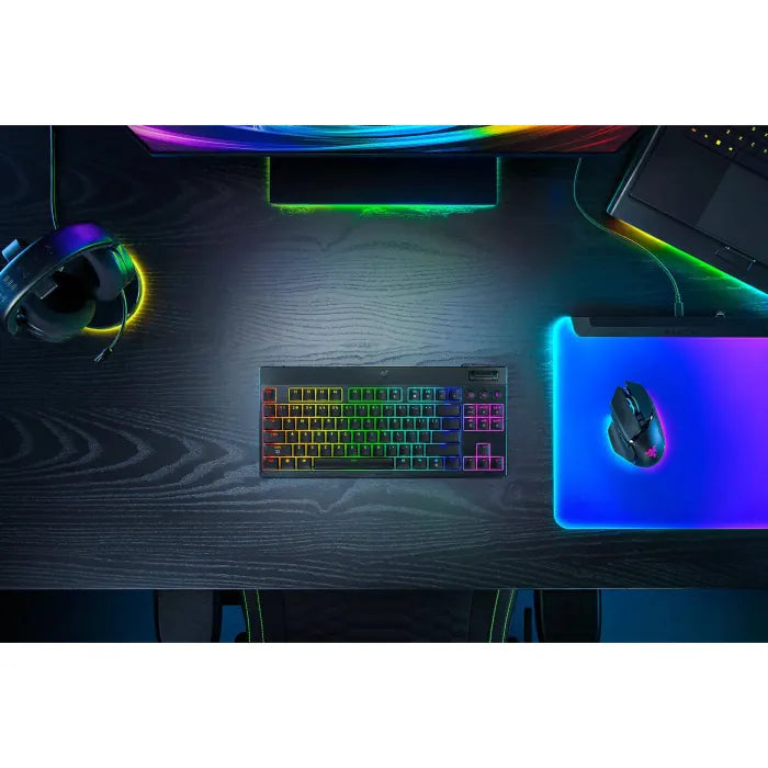 Razer Black Widow V4 Low-profile Tenkeyless HyperSpeed (Green Switch) - US Layout - Gaming Keyboard