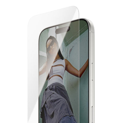 PanzerGlass® EasyAligner silkprint Ultra- Wide Fit Screen Protector For iPhone 17 - Clear
