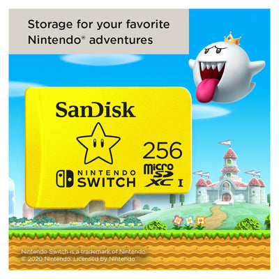 SanDisk UHS-I microSDXC Memory Card for the Nintendo Switch - 256GB / Up to 100MB/s