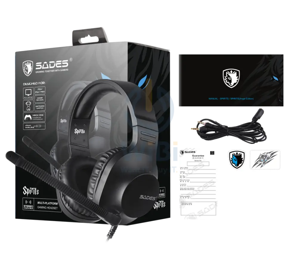 SADES Gaming Headset-Spirits (SA-721) - Black Accessories > Audio > Headphones > Gaming Zone