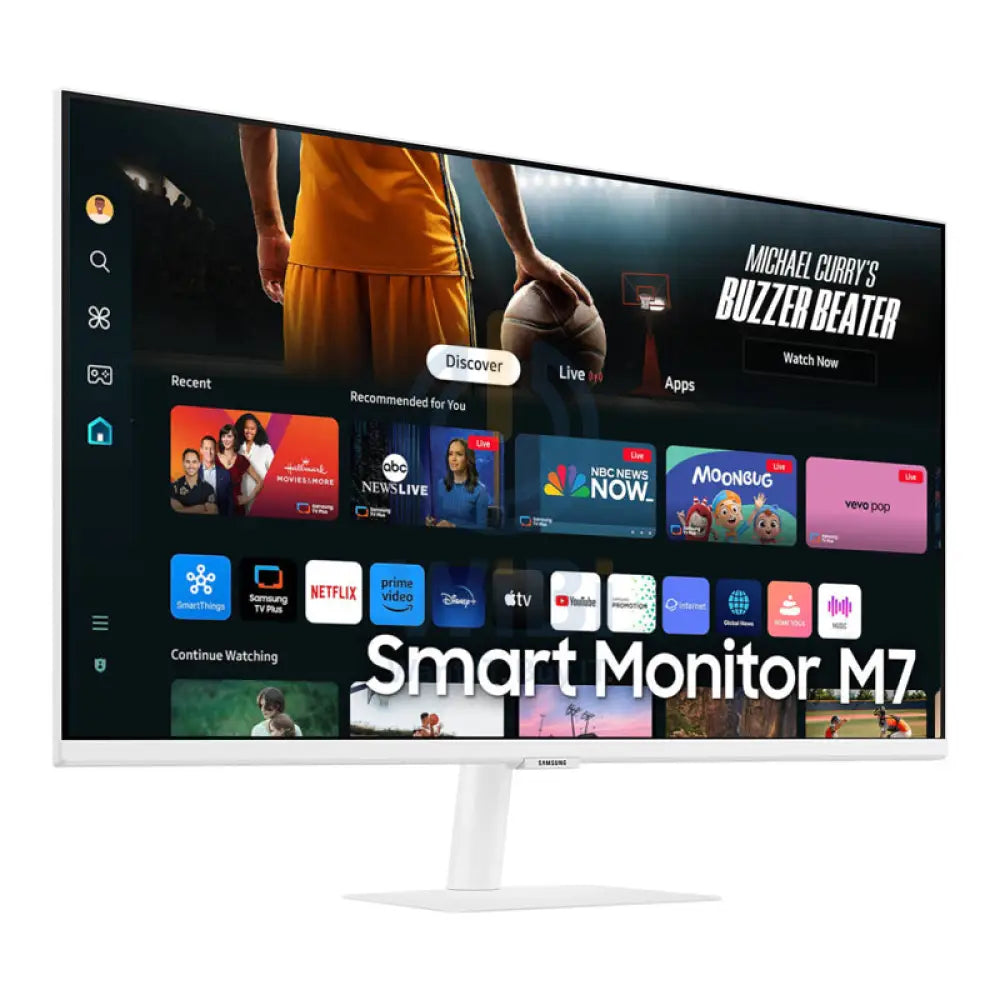 سامسونج 4K 4K UHD M70D LS32DM703UMXUEشاشة - 32.0 بوصة 4K UHD / 4 مللي ثانية / إتش دي إم أي / يو اس بي / بلوتوث v5.2 / أبيض - شاشة