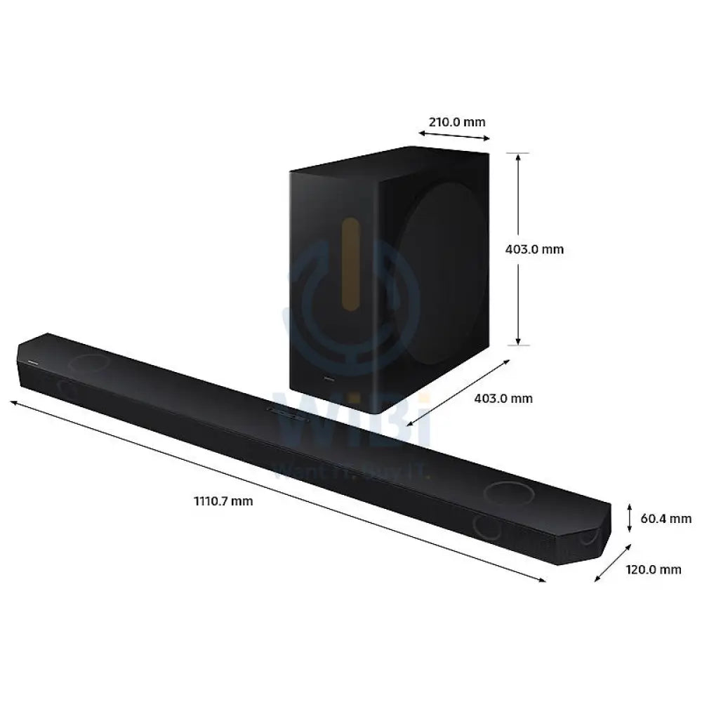 سامسونج HW-Q800C HW-Q800C 5.1.2ch Dolby Atmos Soundbar - واط / لاسلكي / أسود اكسسوارات الصوت > سماعات