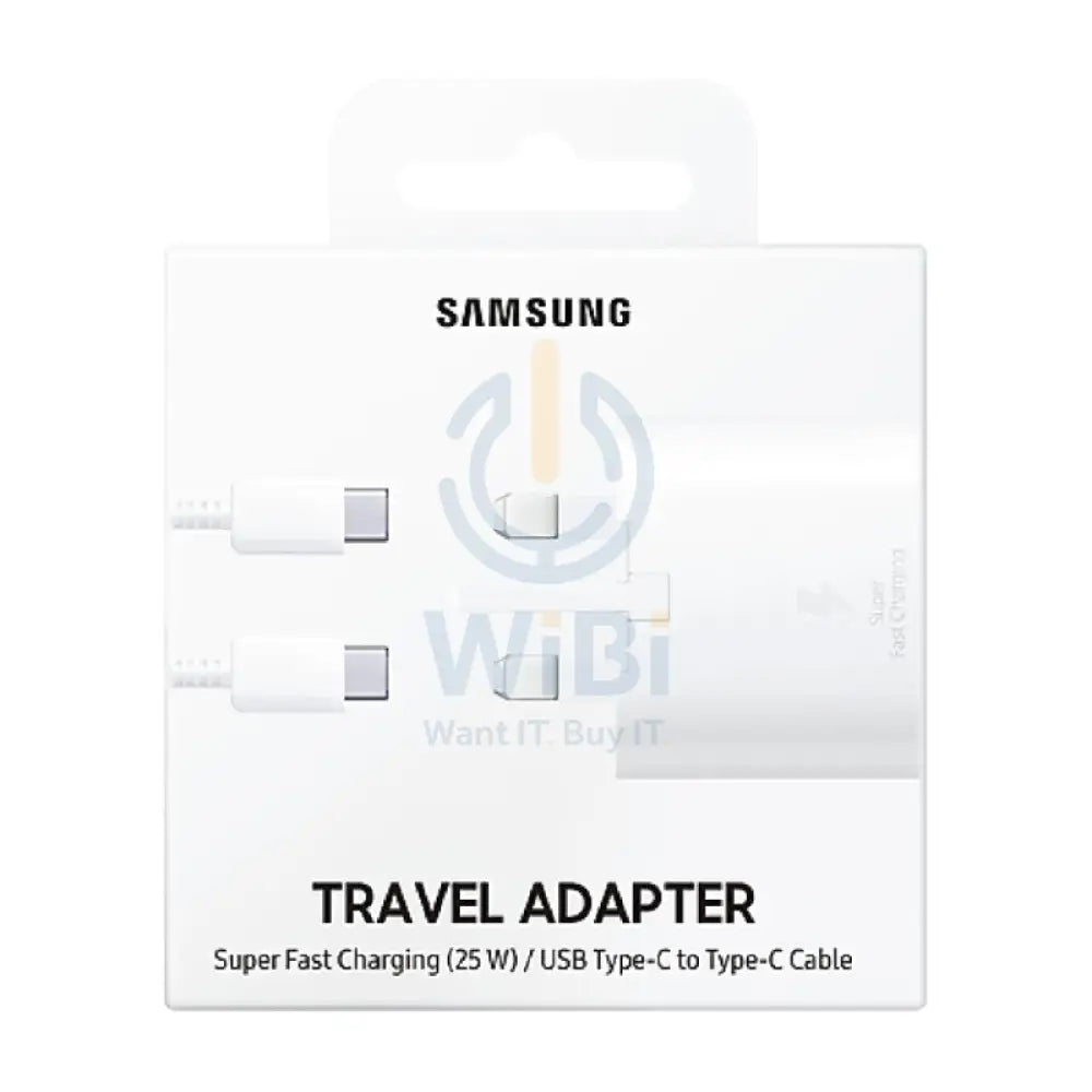 Samsung Travel Adapter With Cable - 25W / USB Type-C / White Accessories > Power Adapters