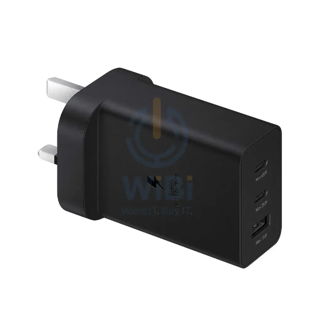 Samsung Trio Power Adapter - USB-C / USB-A / 65W / Black Accessories > Power Adapters