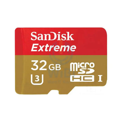 سانديسك إكستريم إكستريم MICROSDXDXC ذاكرة بطاقة - 32 جيجابايت تخزين > ذاكرة بطاقات