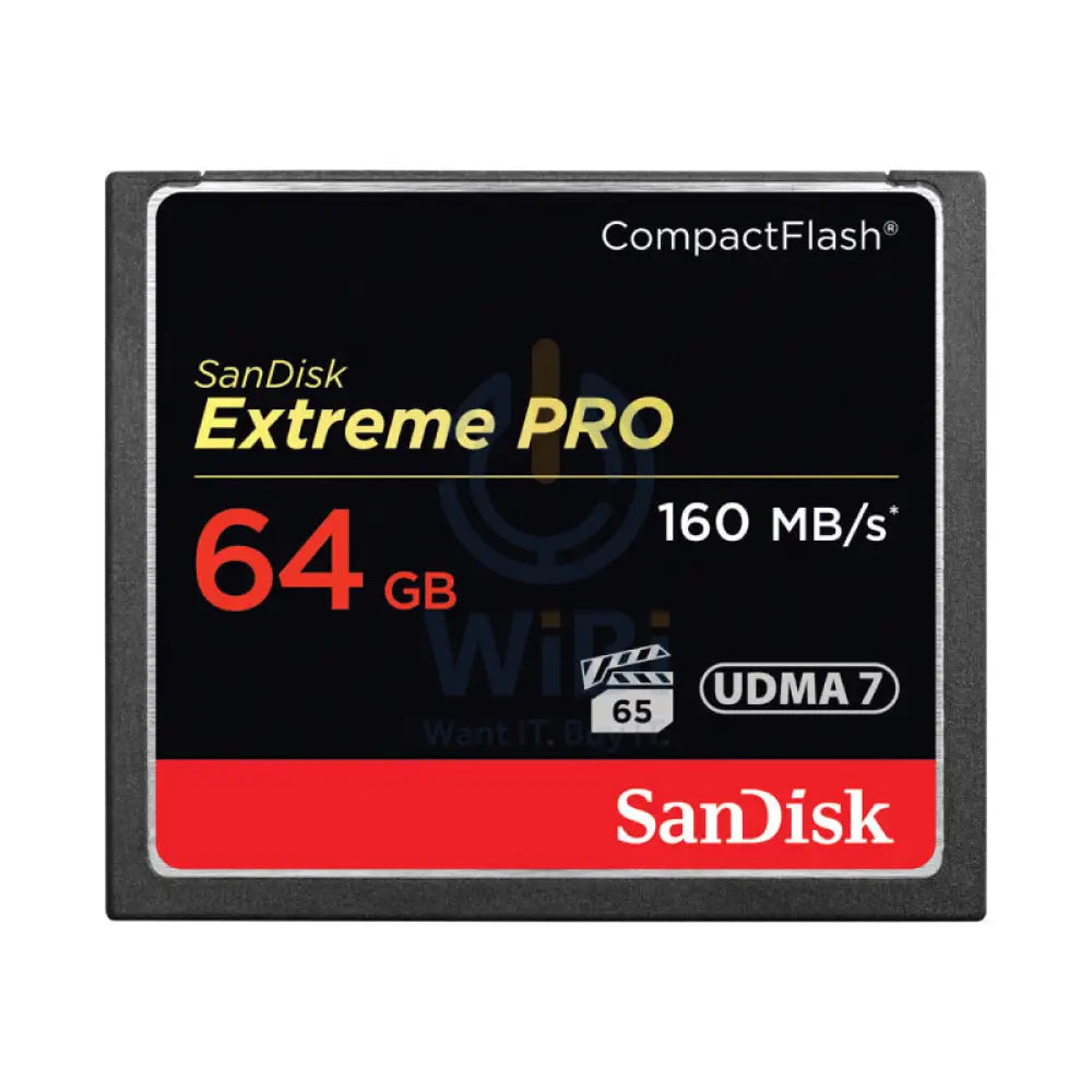 SanDisk Extreme Pro CompactFlash Memory Card - 64GB / Up to 160MB/s Storage > Memory Cards