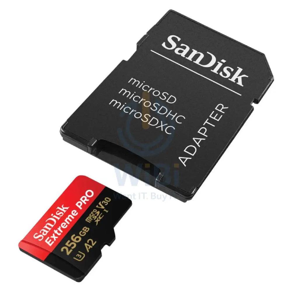SanDisk Extreme PRO microSDXC UHS-I CARD with Adapter - 256GB / Up to 200 MB/s Storage > Memory Cards