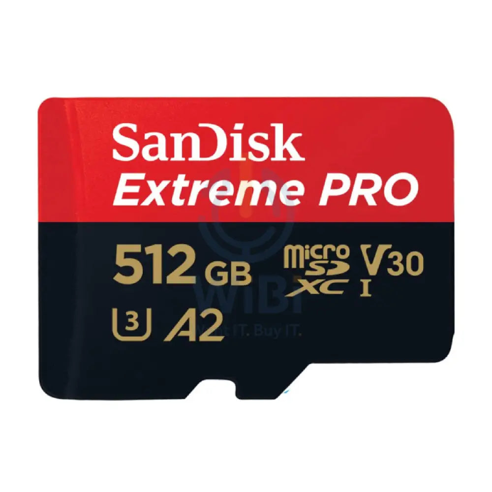 SanDisk Extreme PRO microSDXC UHS-I CARD with Adapter - 512GB / Up to 200 MB/s Storage > Memory Cards