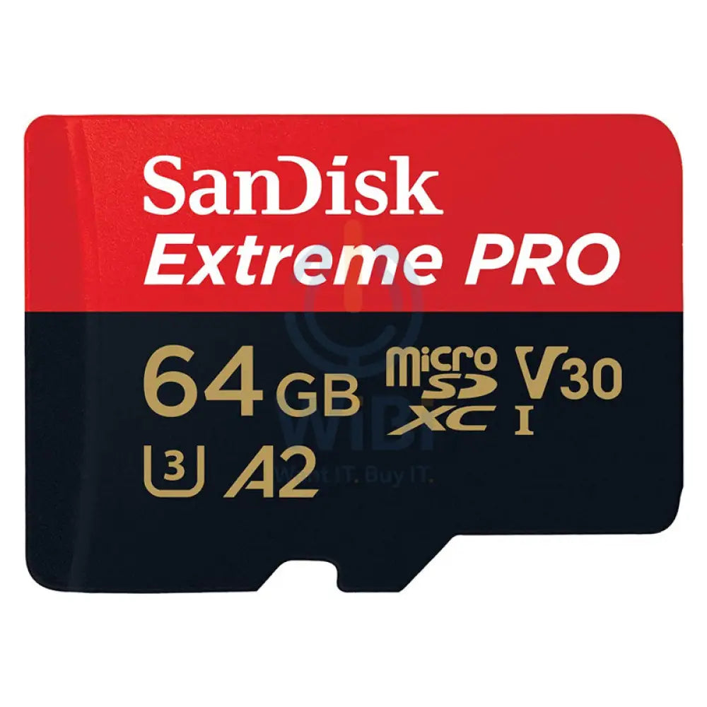 SanDisk Extreme برو microSDXC UHS-I بطاقة مع محول - 64 جيجابايت / فوق إلى 200 ميجابايت/ث تخزين بطاقات