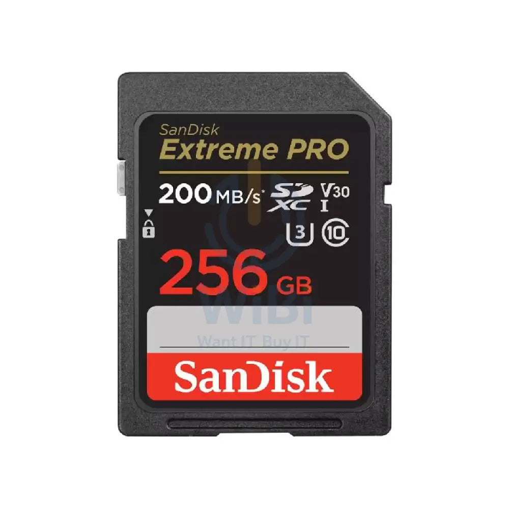 SanDisk Extreme Pro SD Card - 256GB / Up to 200MB/s Storage > Memory Cards