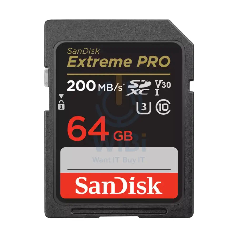 SanDisk Extreme برو SDHC / SDXC UHS-I بطاقة 64 جيجابايت / فوق 200 ميجابايت/ تخزين 200 ميجابايت/ ذاكرة