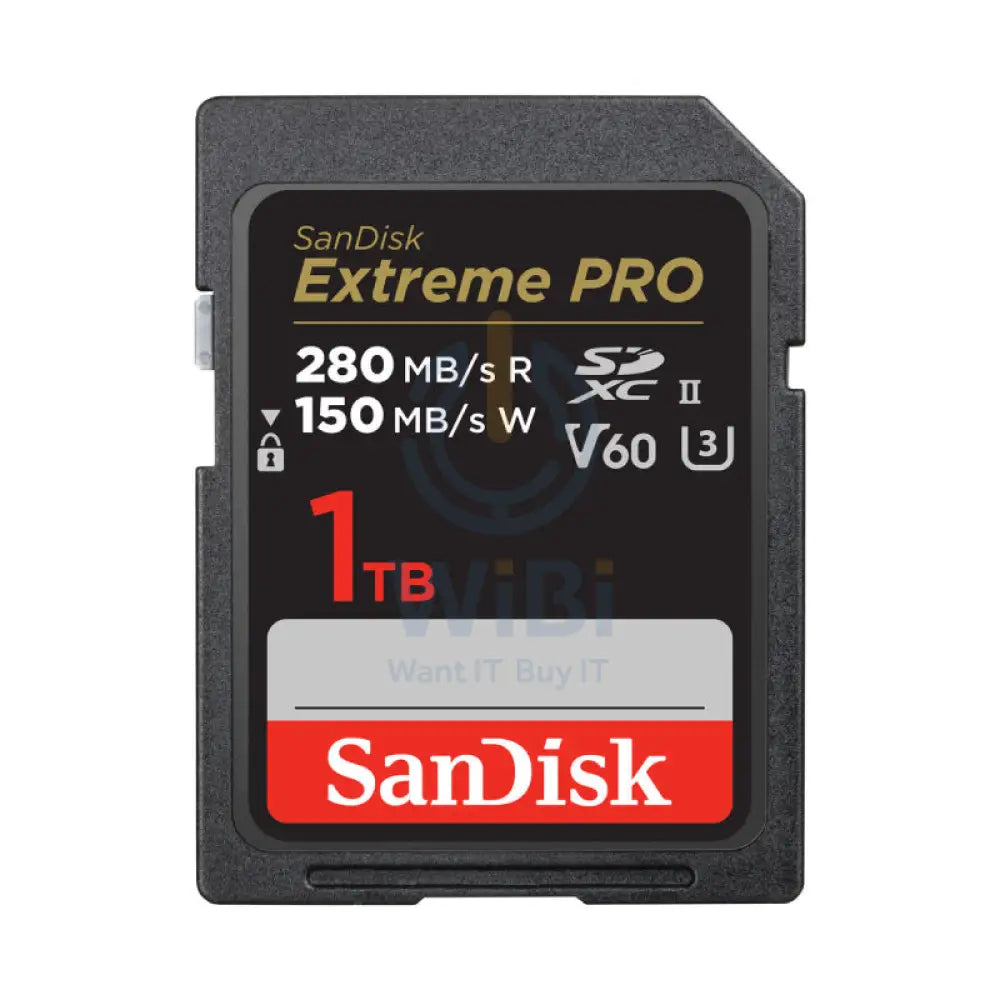 SanDisk Extreme PRO SDXC UHS-II Card - 1TB / Up to 280MB/s Storage > Memory Cards