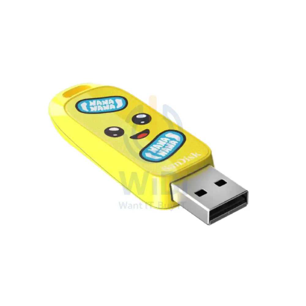 SanDisk Fortnite USB Flash Drive Peely Edition - 64GB / Up to 130MB/s / USB-A 3.2 Gen 1 Storage > USB Flash Drive