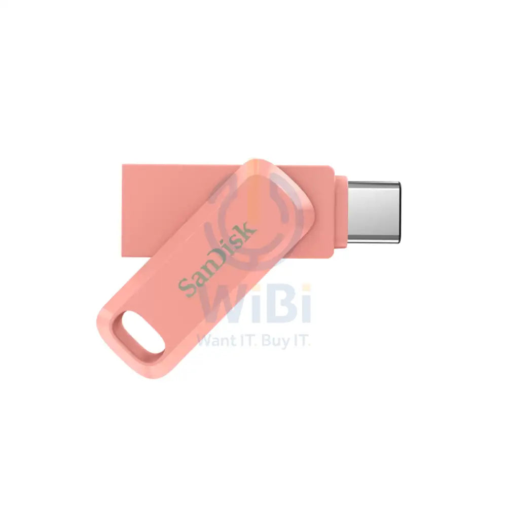 SanDisk Ultra Dual Drive Go Flash Drive - 128GB / Up to 150 MB/s / USB 3.2 Gen 1 / Type-C / Peach Storage > USB Flash