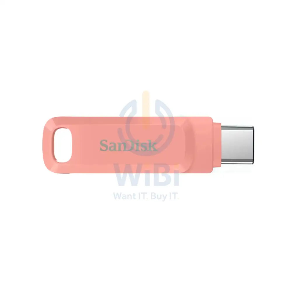SanDisk Ultra Dual Drive Go Flash Drive - 128GB / Up to 150 MB/s / USB 3.2 Gen 1 / Type-C / Peach Storage > USB Flash