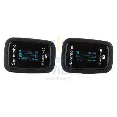 Saramonic 3.5mm 2.4G Dual Channel Wireless Microphone with Charging Case Blink500 ProX B1 Accessories > Audio >