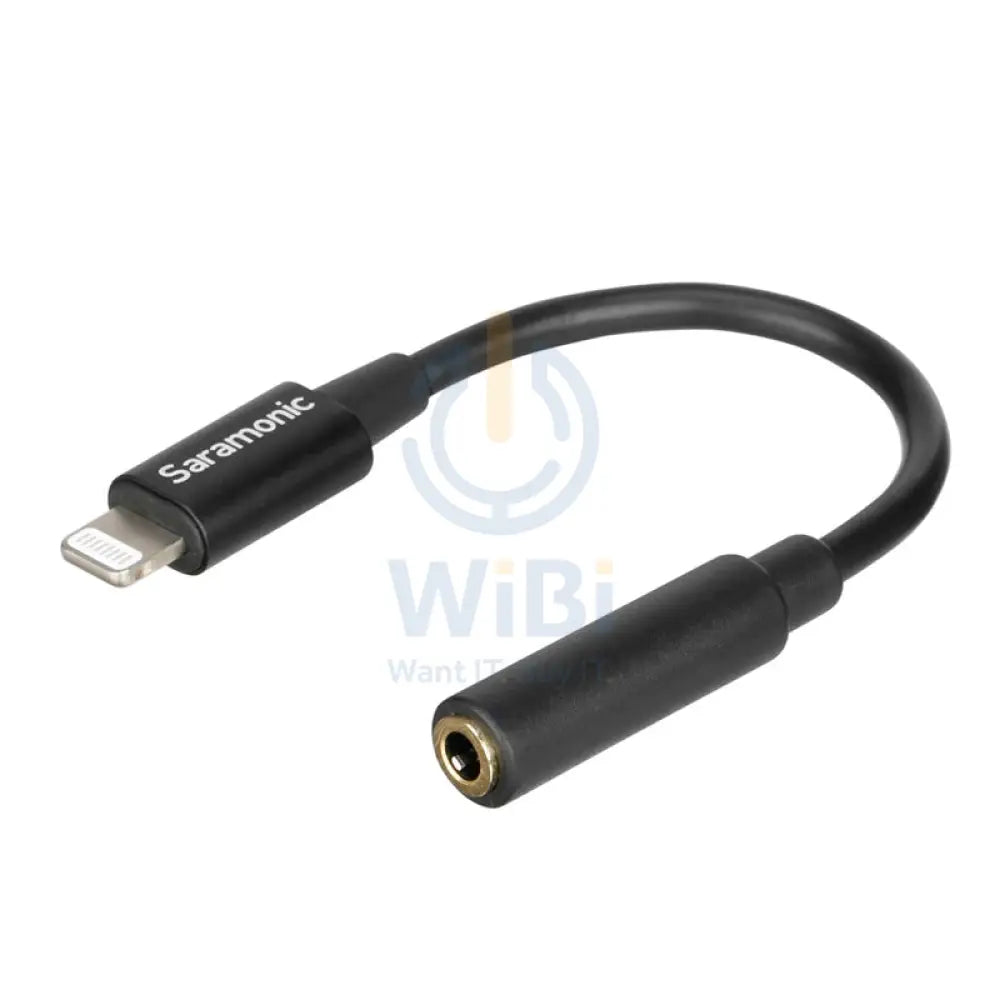 Saramonic 3.5mm Female TRRS to Lightning Adapter Cable - Black Accessories > Cables & Converters > Cables
