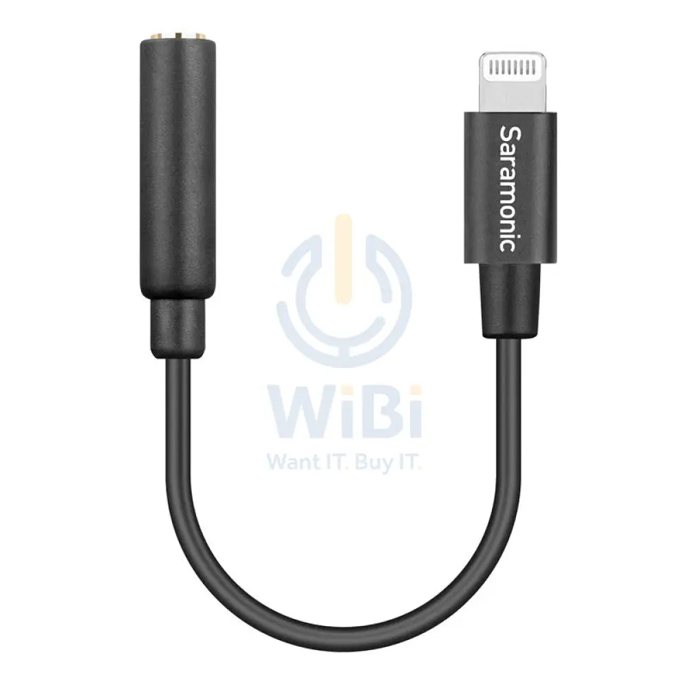 Saramonic 3.5mm Female TRRS to Lightning Adapter Cable - Black Accessories > Cables & Converters > Cables