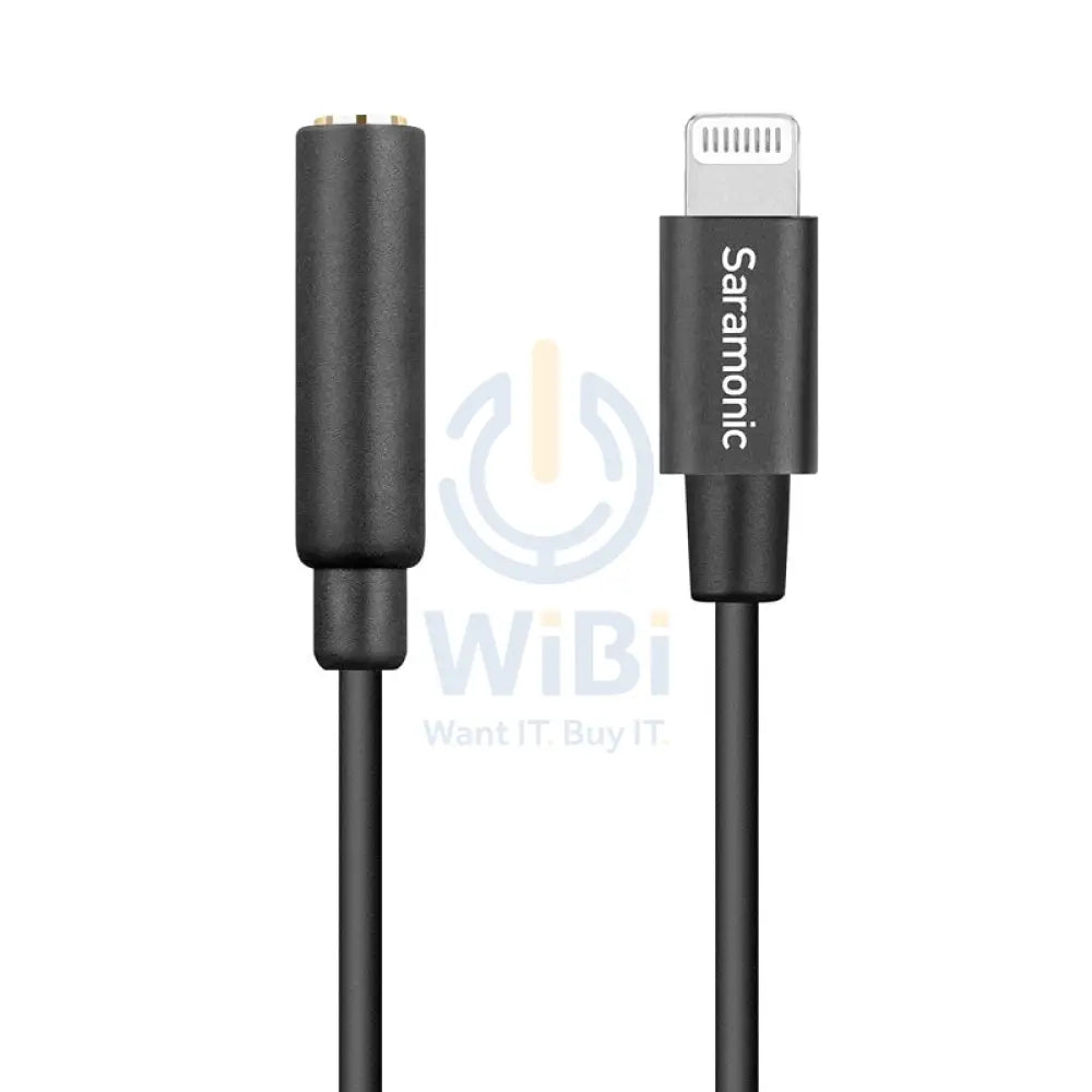 Saramonic 3.5mm Female TRRS to Lightning Adapter Cable - Black Accessories > Cables & Converters > Cables