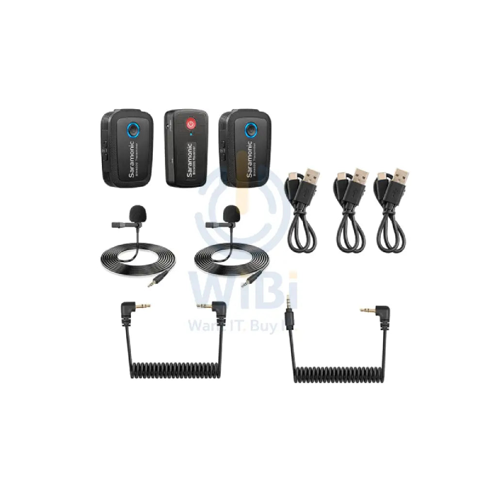 Saramonic BLINK 500 B2 Ultracompact 2-Person Wireless Clip-On Mic System With Lavaliers & Dual Receiver - Black