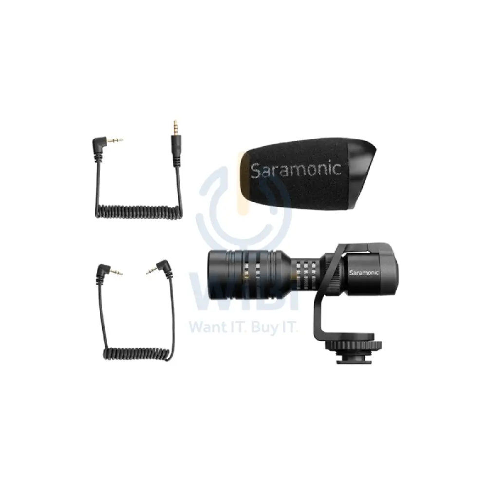 مكثف سارامونيك مكثف فيديو ميكروفون لكاميرا DSLR والهاتف الذكي - أسود اكسسوارات > الصوت > ميكروفون
