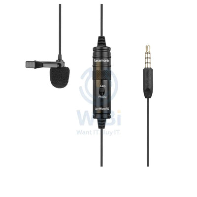 Saramonic LAVMICRO U2 Ultracompact Clip-On Lavalier Microphone - 6 Meter / Black Accessories > Audio > Microphone