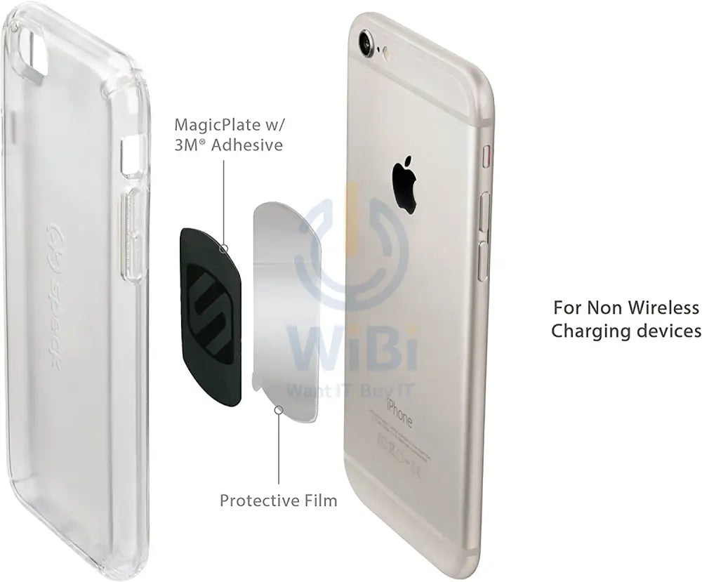 Scosche MagicMount Magnetic Mount Replacement Plate Kit for Mobile Devices - Black Accessories > Mobiles & Tablets >