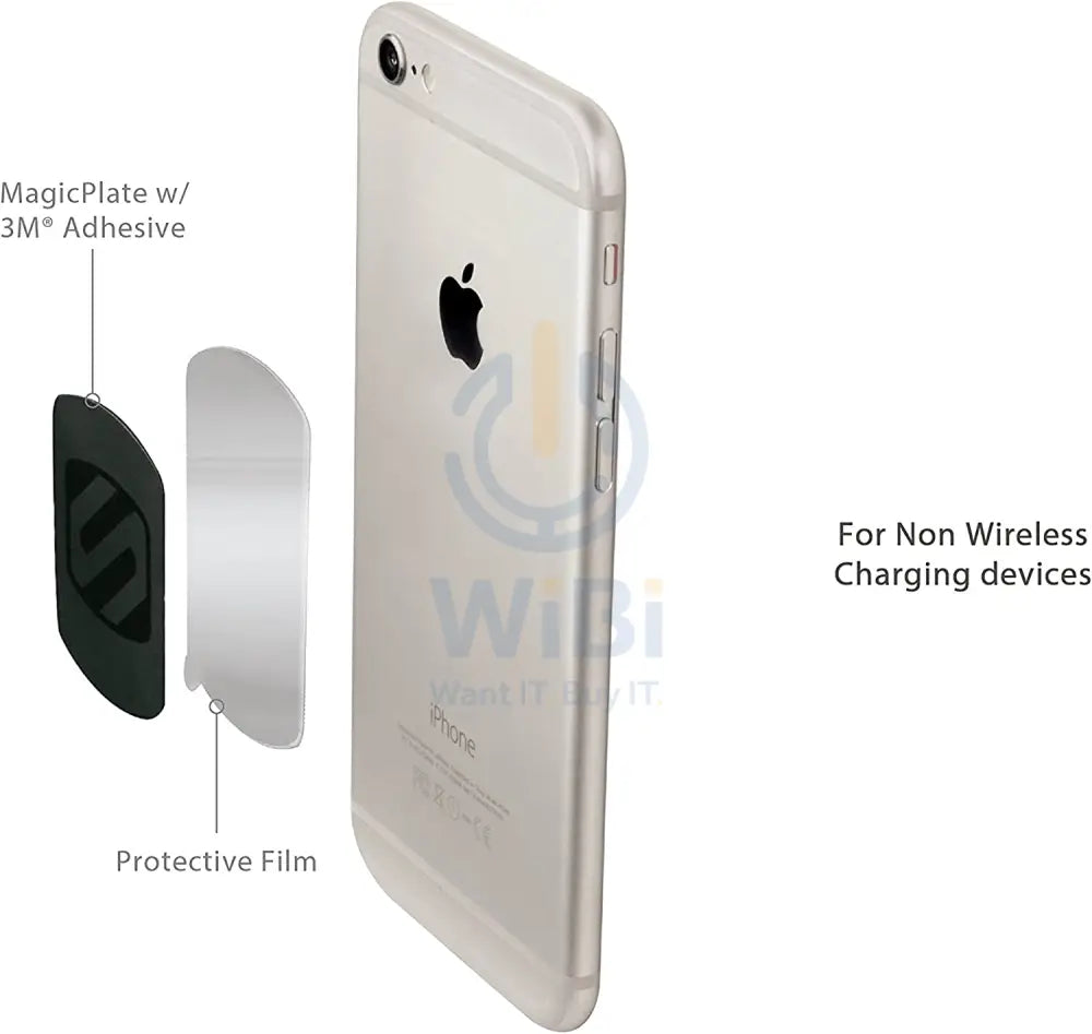 Scosche MagicMount Magnetic Mount Replacement Plate Kit for Mobile Devices - Black Accessories > Mobiles & Tablets >