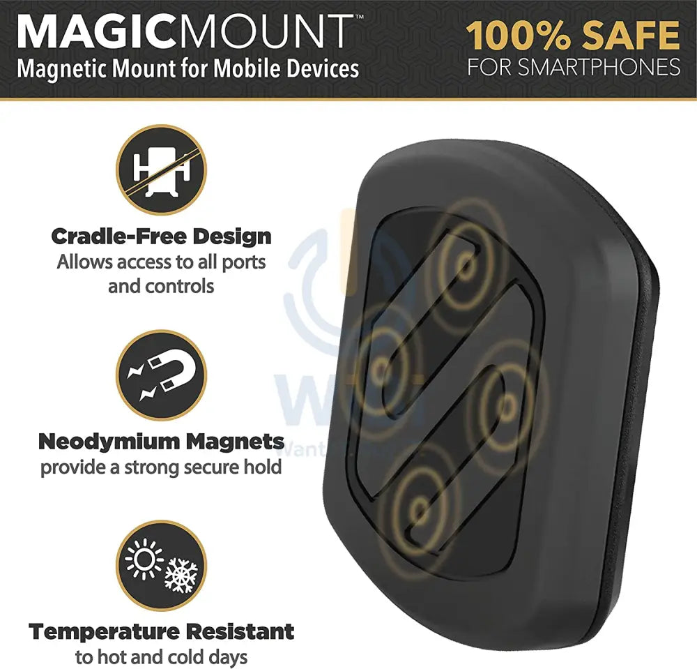 Scosche MagicMount Magnetic Vent Mount - Black Accessories > Mobiles & Tablets > Mobiles > Mobile Holder / Stands