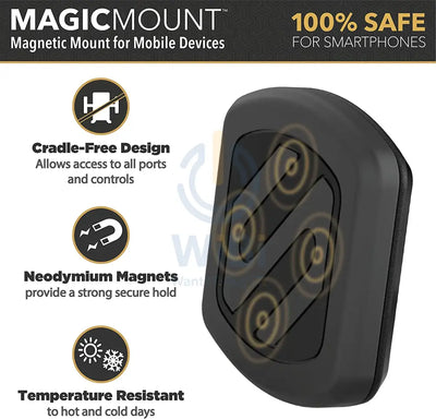 Scosche MagicMount Magnetic Vent Mount - Black Accessories > Mobiles & Tablets > Mobiles > Mobile Holder / Stands