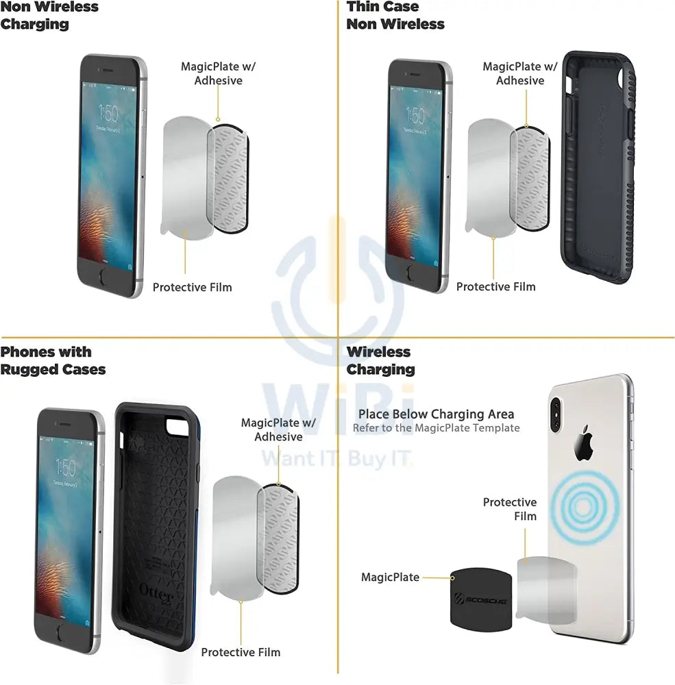 Scosche MagicMount ماجيك ماجيك ماونت مغناطيسي - أسود اكسسوارات > هاتف / تابلت