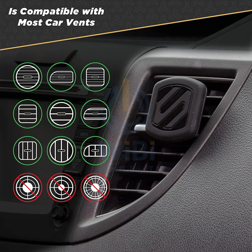 Scosche MagicMount Magnetic Vent Mount - Black Accessories > Mobiles & Tablets > Mobiles > Mobile Holder / Stands