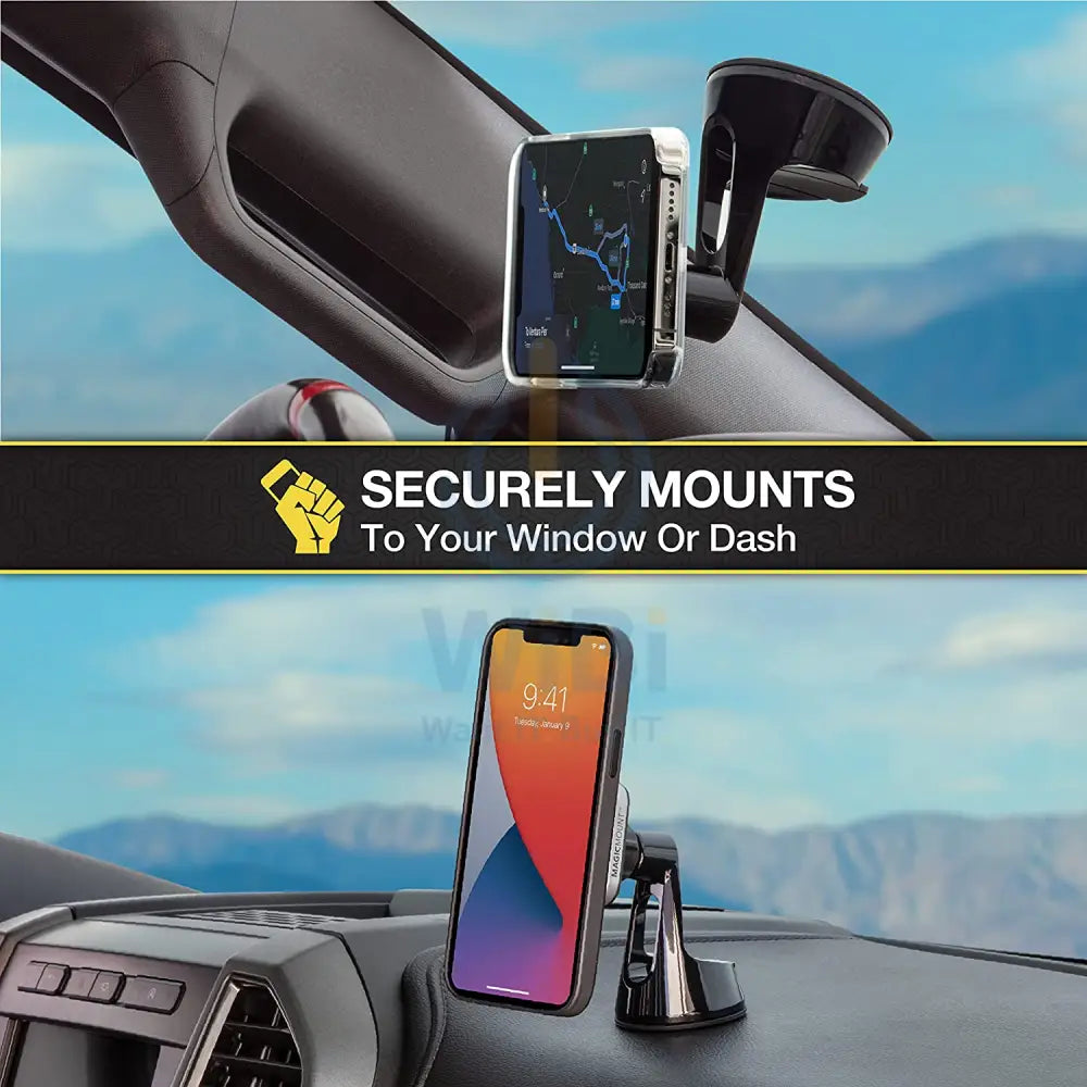 Scosche MagicMount ماجيك ماجيك برو 2 يونيفرسال ماج سيفمغناطيسي حامل كأس شفط للسيارة - أسود اكسسوارات > هواتف تابلت