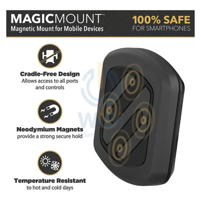 حامل مغناطيسي Scosche Universal Magic Mount Dash - أسود اكسسوارات هواتف تابلت هواتف هاتف