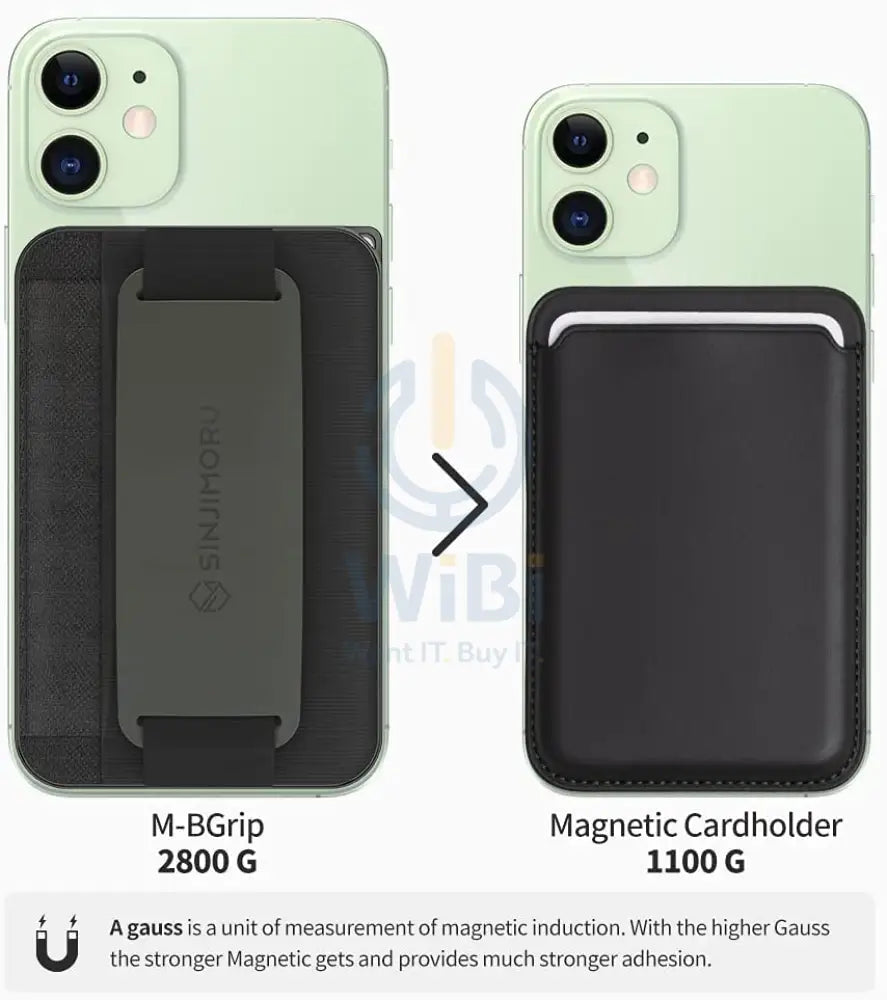 Sinjimoru M-Band Grip for Magsafe 3 in 1 Wallet - Navy Accessories > Mobiles & Tablets > Mobiles > Grips