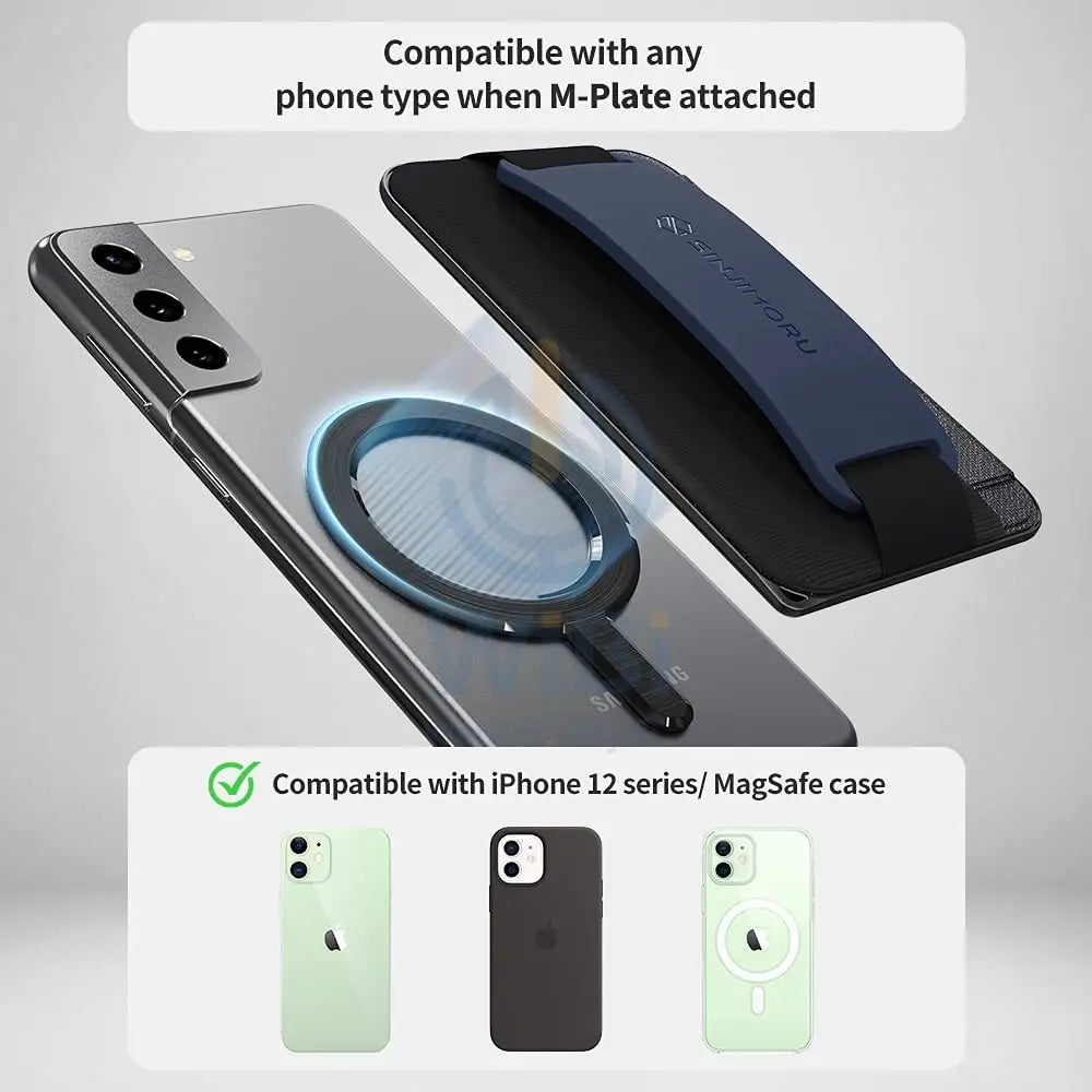 Sinjimoru M-Band Grip for Magsafe 3 in 1 Wallet - Navy Accessories > Mobiles & Tablets > Mobiles > Grips