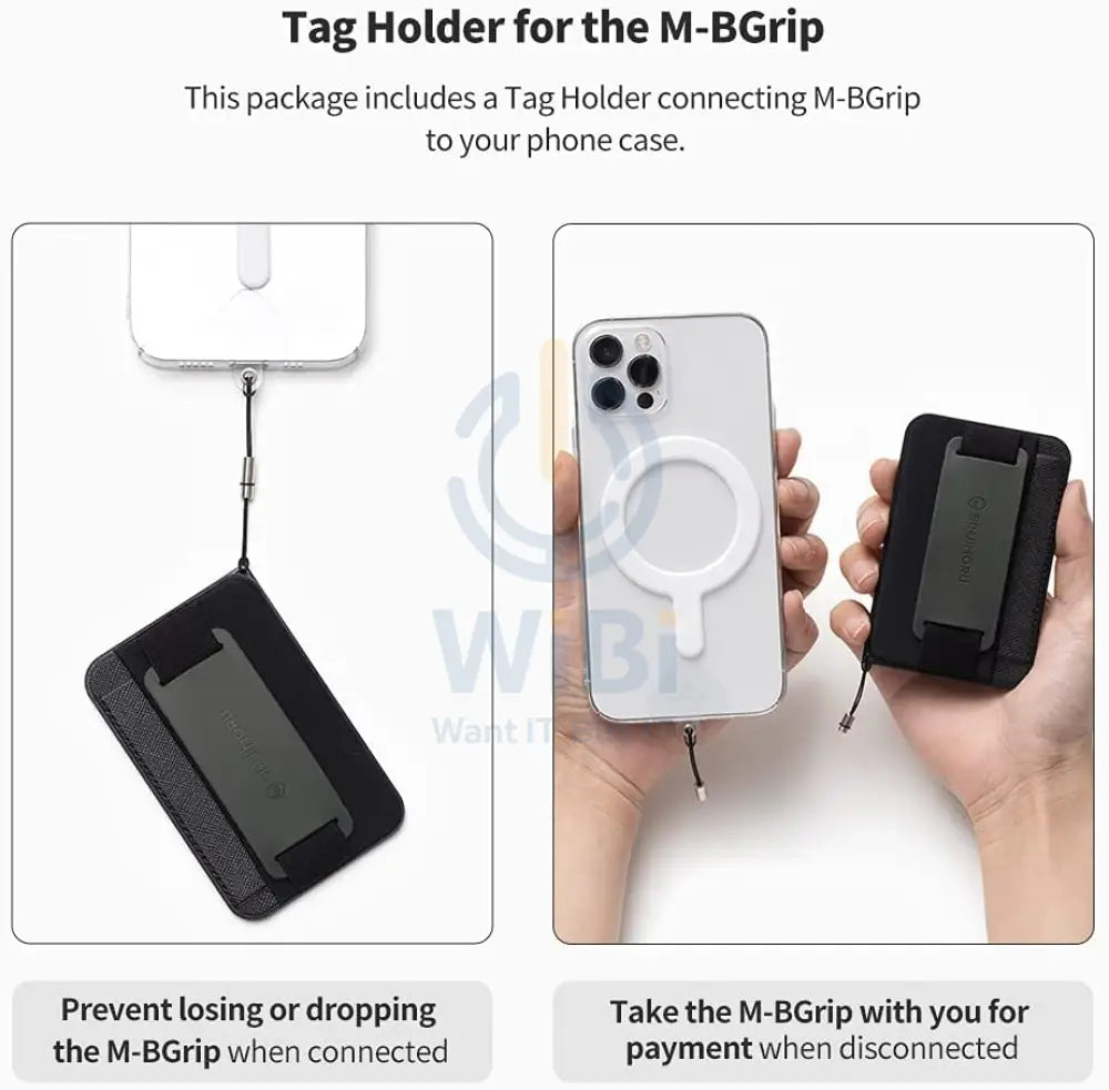 Sinjimoru M-Band Grip for Magsafe 3 in 1 Wallet - Navy Accessories > Mobiles & Tablets > Mobiles > Grips