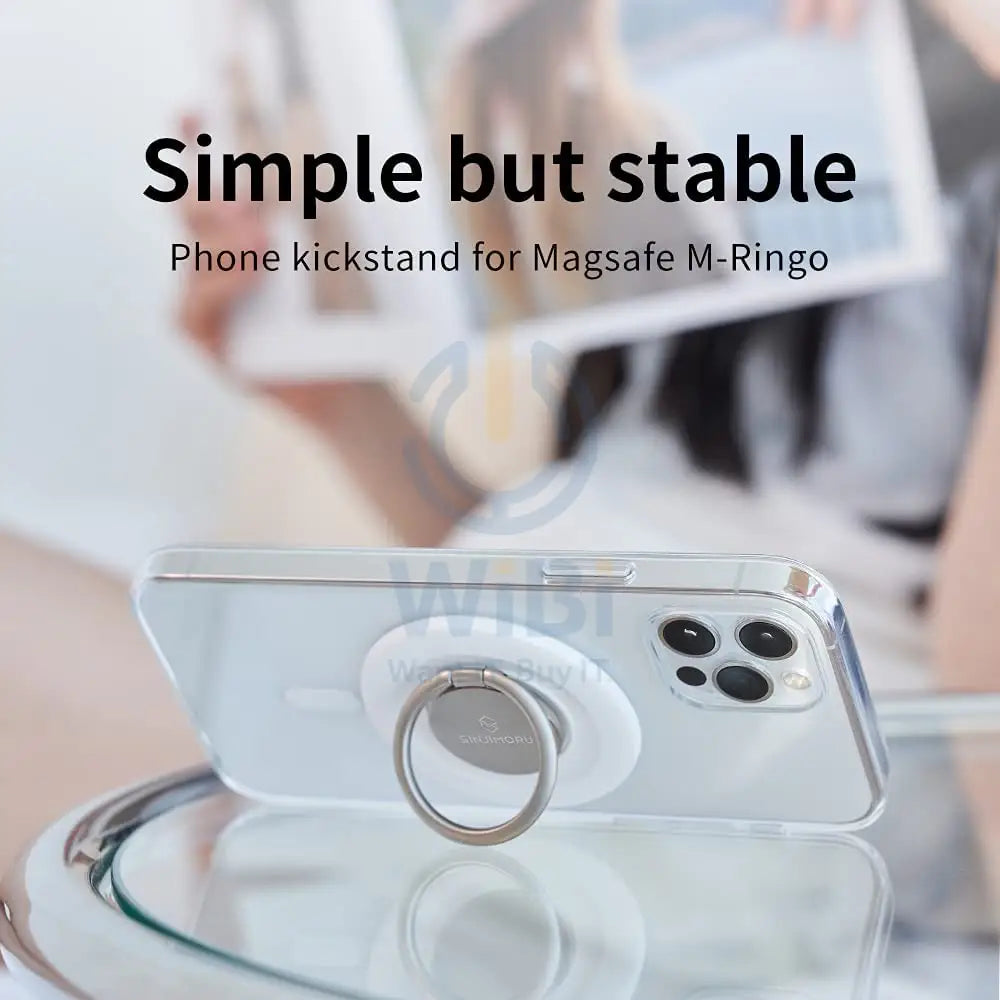 Sinjimoru M-Ringo Magnetic Phone Ring Holder for Apple MagSafe Case - Metallic Black Accessories > Mobiles & Tablets >