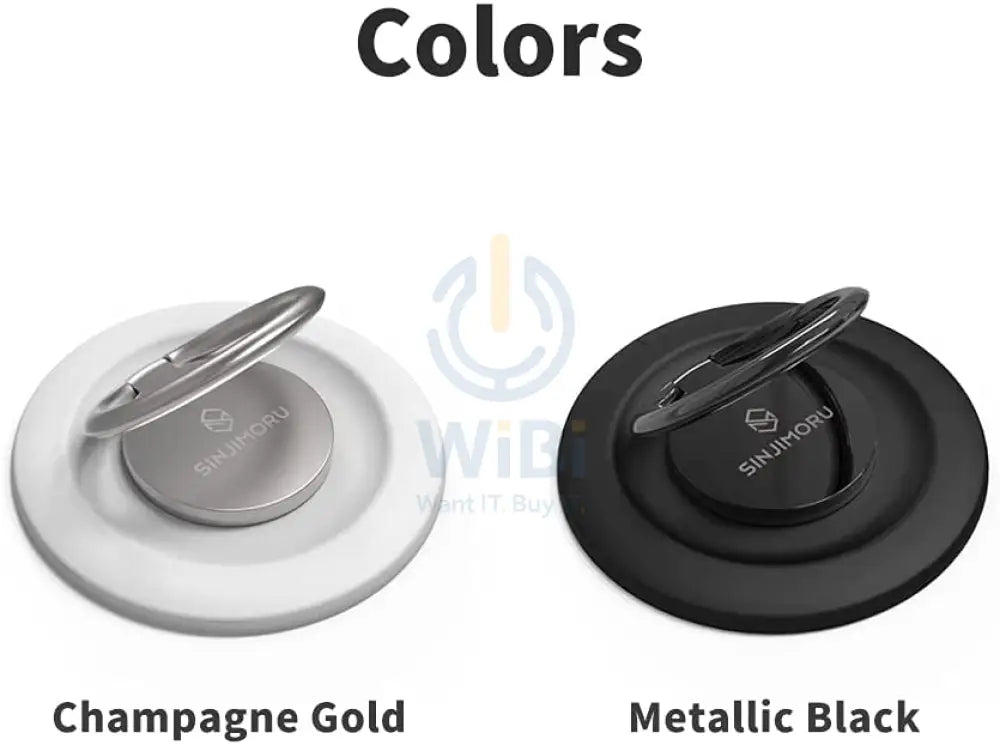 Sinjimoru M-Ringo Magnetic Phone Ring Holder for Apple MagSafe Case - Metallic Black Accessories > Mobiles & Tablets >