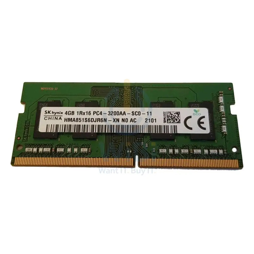 وحدة SK Hynix نوت بوك ذاكرة - 4 جيجابايت / DDR4 / 260 سنون / 3200 ميجاهرتز / مفتوحة
