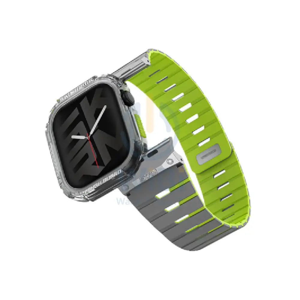 SKINARMA Gemini Magnetic Watch Strap with Atom Case - Apple Watch 46 mm / Lime Green Accessories > Smart Watches >