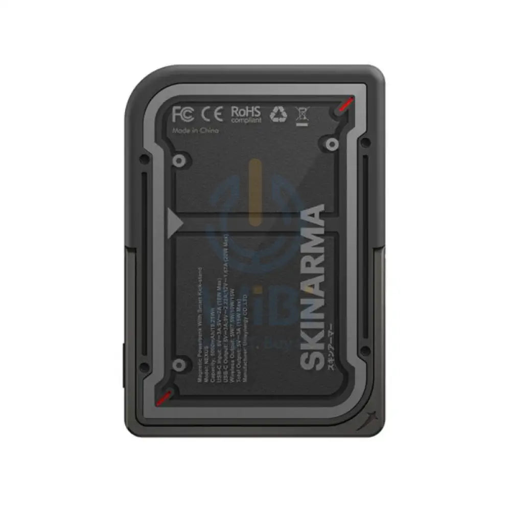 SKINARMA Nexus Mecha Magnetic PowerBank With Smart Kick-Stand - 5000mAh / USB-C / Black Accessories > Power Bank