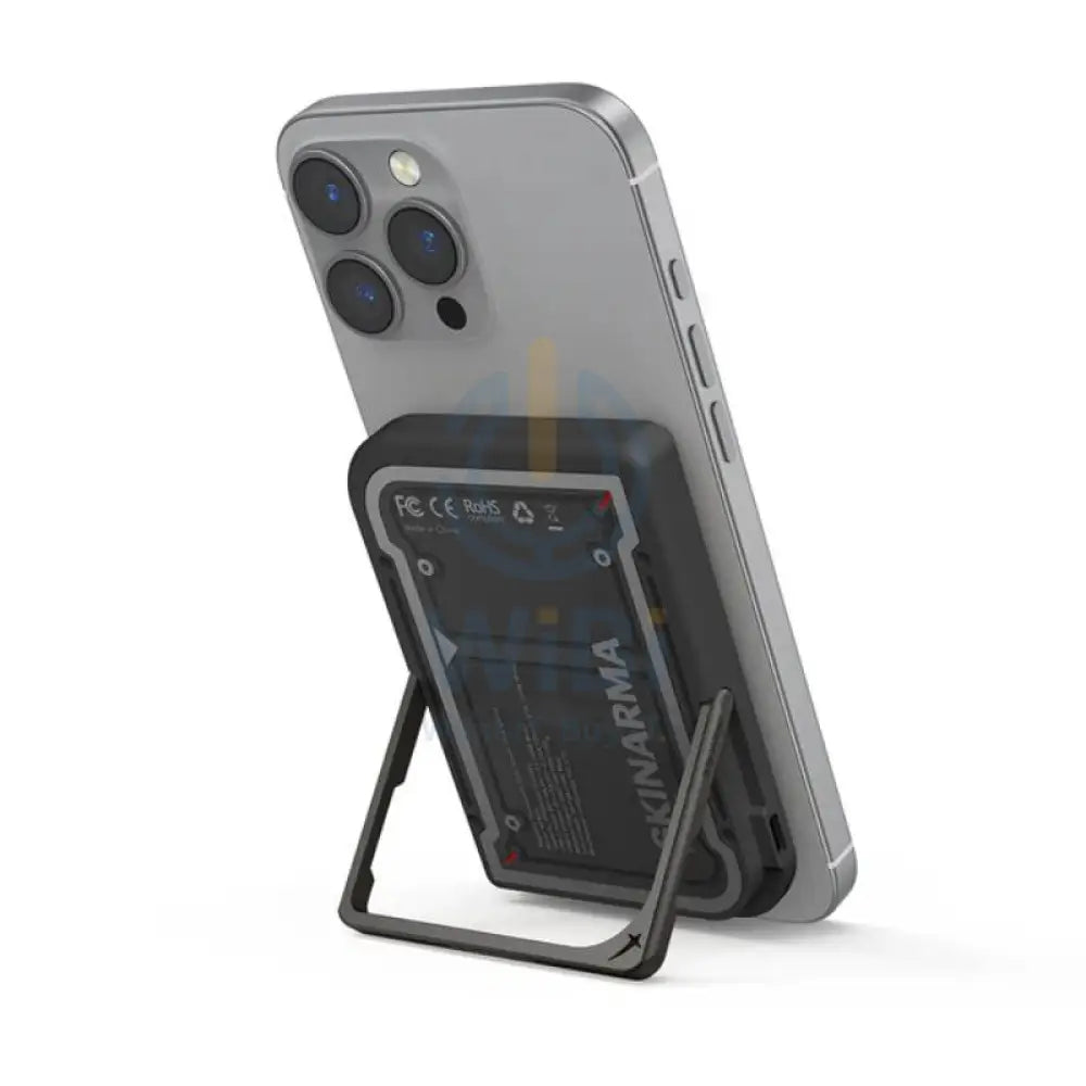 SKINARMA Nexus Mecha Magnetic PowerBank With Smart Kick-Stand - 5000mAh / USB-C / Black Accessories > Power Bank