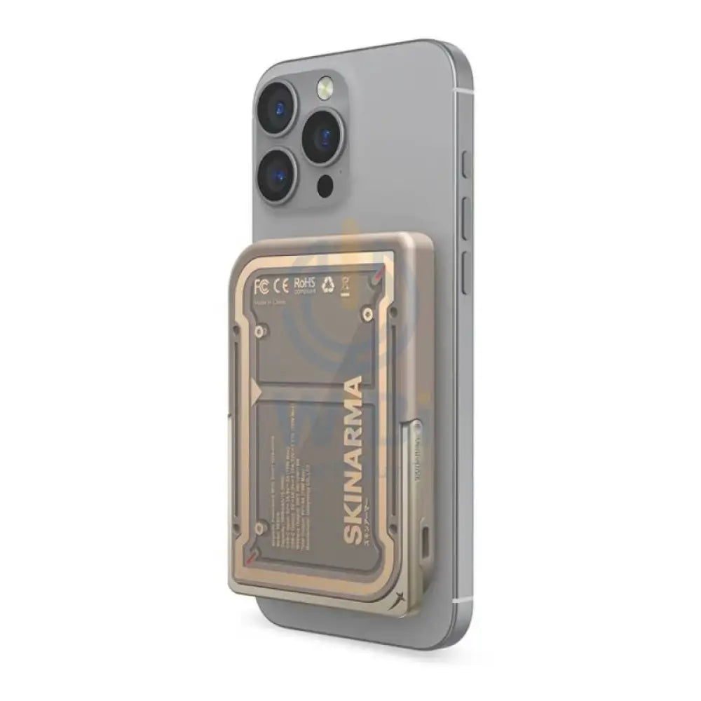 SKINARMA Nexus Mecha Magnetic PowerBank With Smart Kick-Stand - 5000mAh / USB-C / Desert Gold Accessories > Power Bank