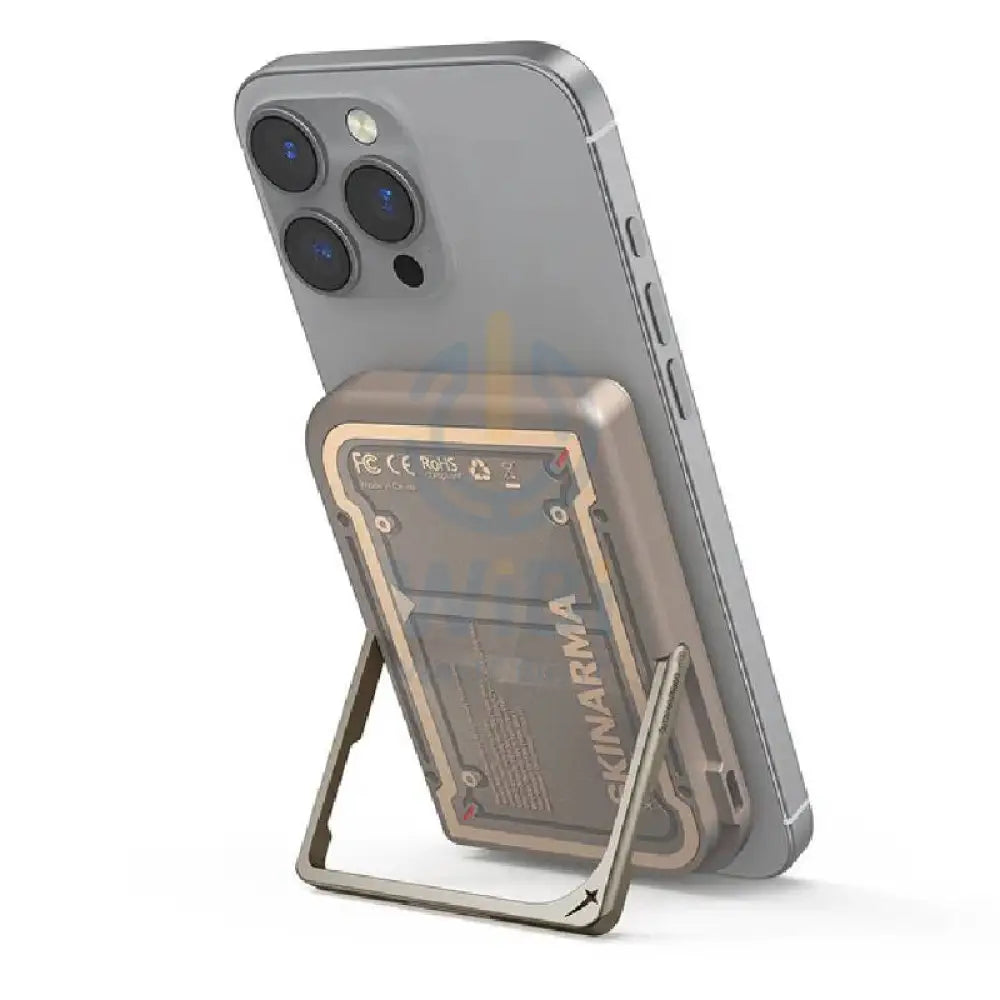 SKINARMA Nexus Mecha Magnetic PowerBank With Smart Kick-Stand - 5000mAh / USB-C / Desert Gold Accessories > Power Bank