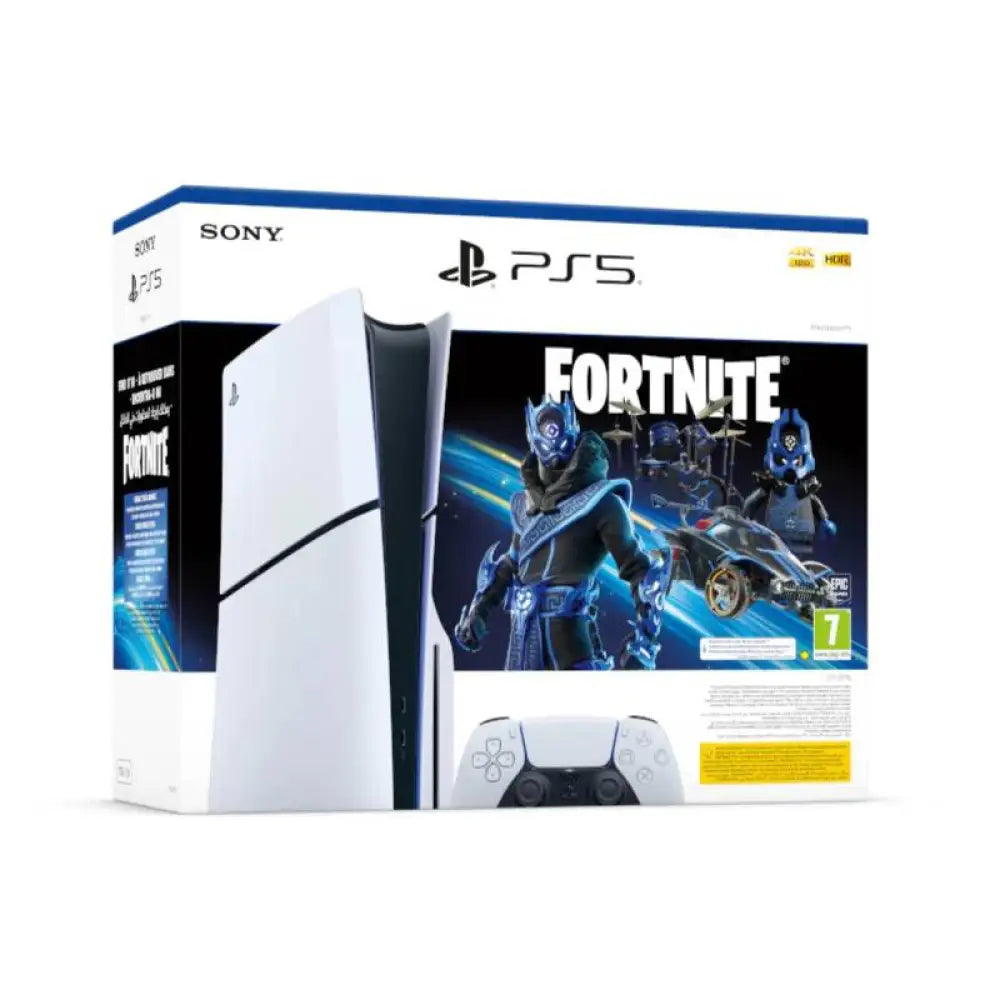 Sony PlayStation 5 Slim Disc Console Fortnite Cobalt Star Voucher Bundle - 1TB / Wi-Fi / USB-C / Bluetooth - White
