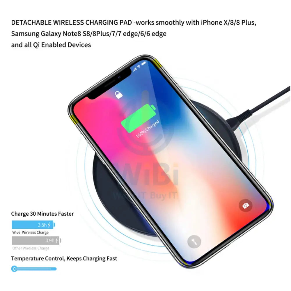 SOOPII WIV6 5 in 1 Wireless Charging Station - USB / Type-C / Black Accessories > Power Adapters